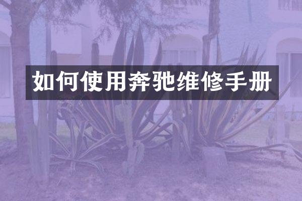 如何使用奔驰维修手册