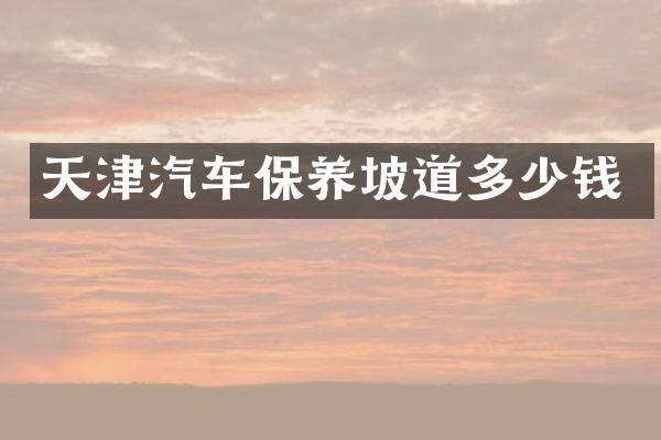 天津汽车保养坡道多少钱