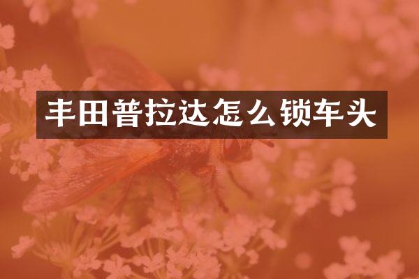 丰田普拉达怎么锁车头