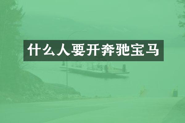 什么人要开奔驰宝马
