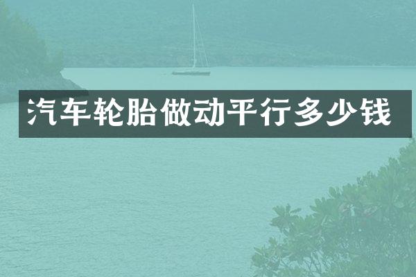 汽车轮胎做动平行多少钱