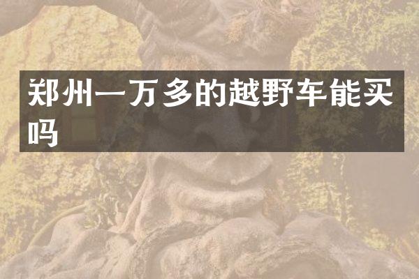 郑州一万多的越野车能买吗