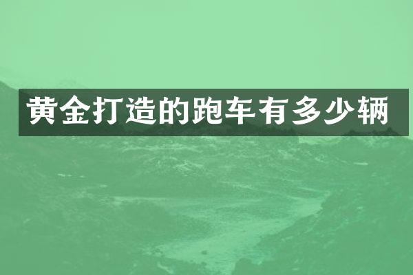 黄金打造的跑车有多少辆