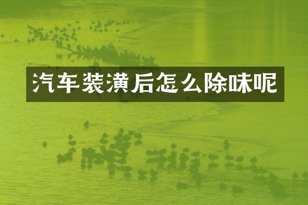 汽车装潢后怎么除味呢