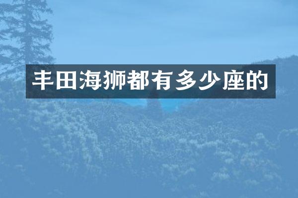 丰田海狮都有多少座的