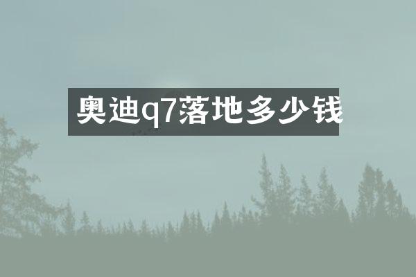 奥迪q7落地多少钱