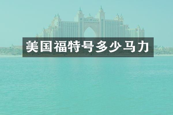 美国福特号多少马力