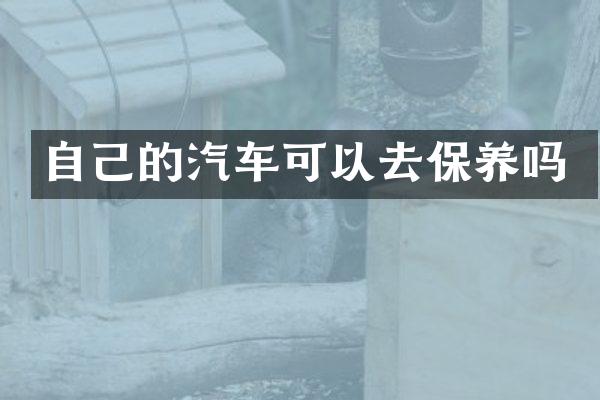 自己的汽车可以去保养吗