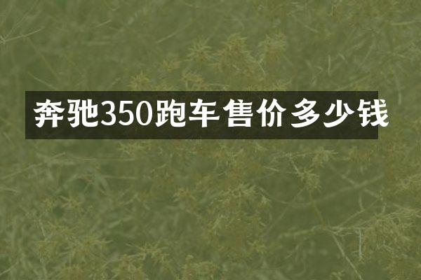 奔驰350跑车售价多少钱