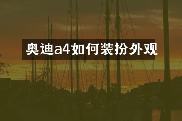 奥迪a4如何装扮外观