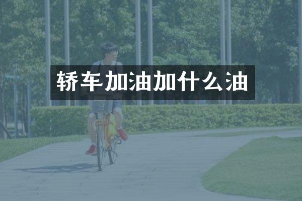轿车加油加什么油