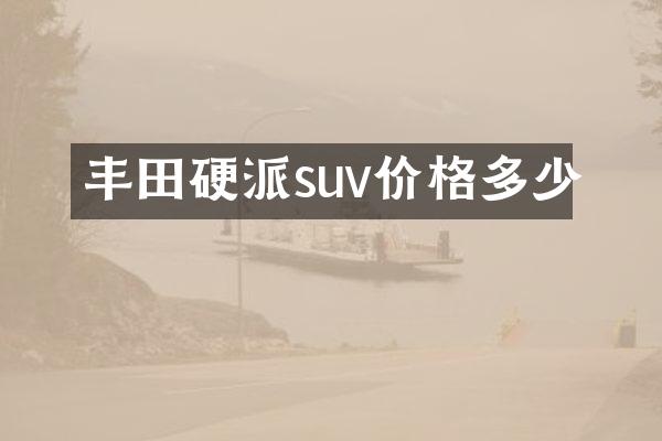 丰田硬派suv价格多少