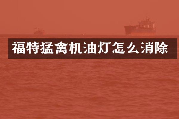 福特猛禽机油灯怎么消除