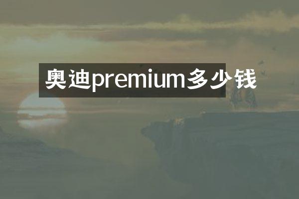 奥迪premium多少钱