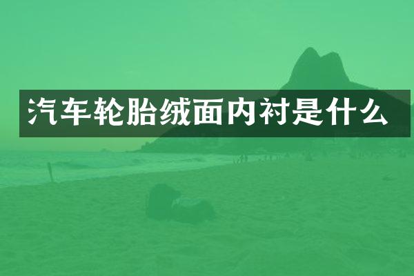 汽车轮胎绒面内衬是什么