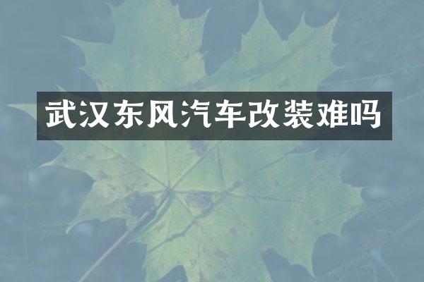 武汉东风汽车改装难吗