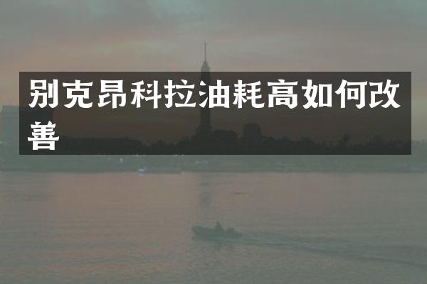 别克昂科拉油耗高如何改善