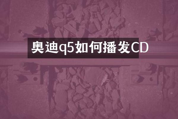 奥迪q5如何播发CD