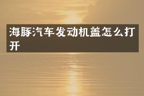 海豚汽车发动机盖怎么打开