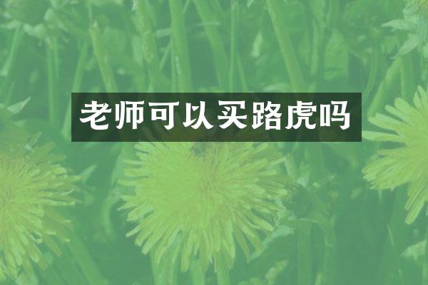 老师可以买路虎吗