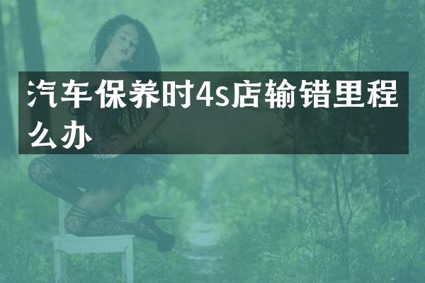 汽车保养时4s店输错里程怎么办
