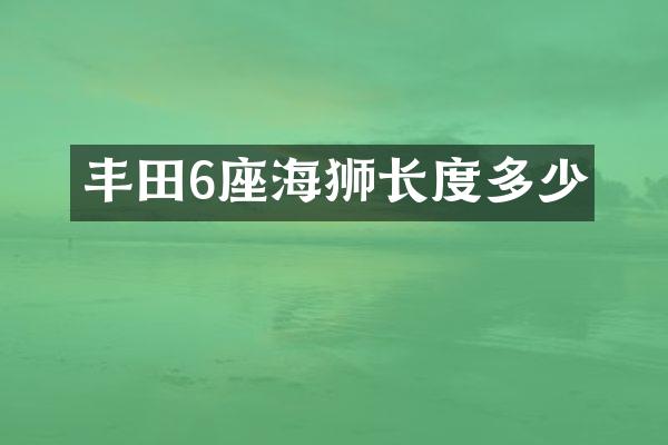 丰田6座海狮长度多少