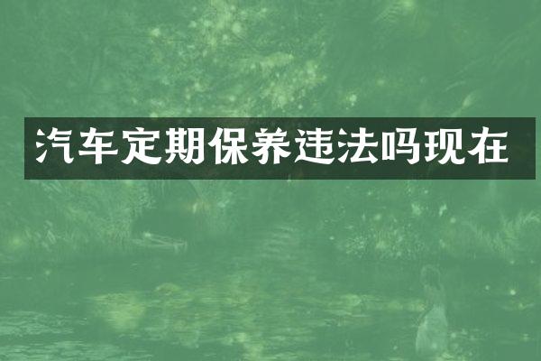 汽车定期保养违法吗现在