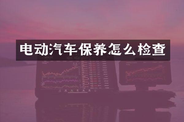 电动汽车保养怎么检查