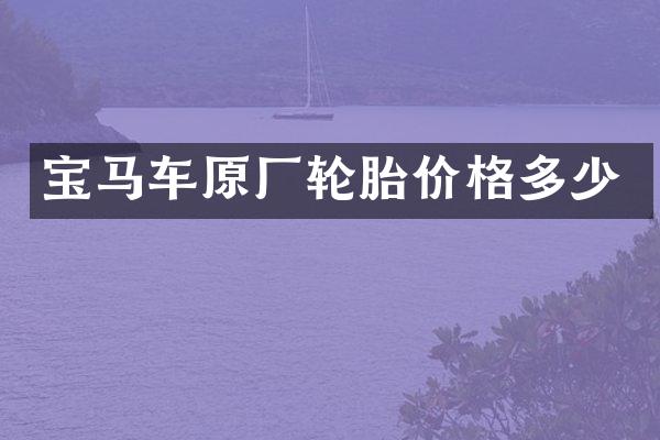 宝马车原厂轮胎价格多少