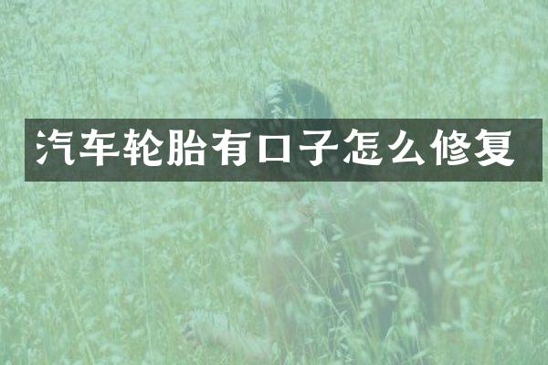汽车轮胎有口子怎么修复