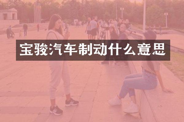 宝骏汽车制动什么意思