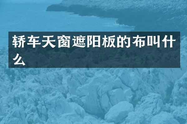 轿车天窗遮阳板的布叫什么