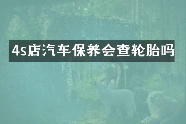 4s店汽车保养会查轮胎吗