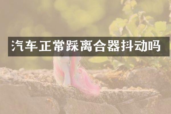 汽车正常踩离合器抖动吗
