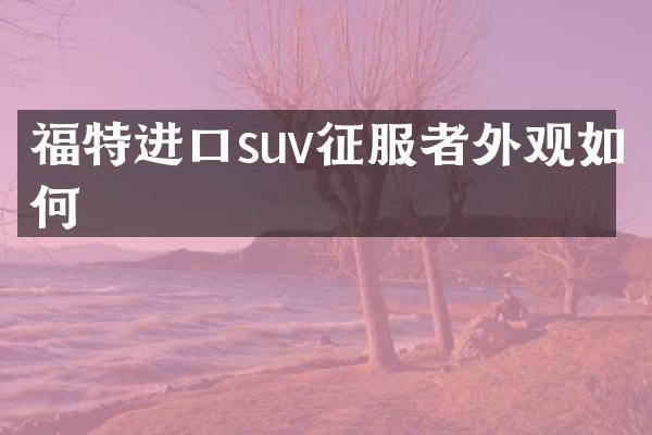 福特进口suv征服者外观如何