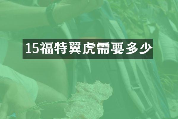 15福特翼虎需要多少