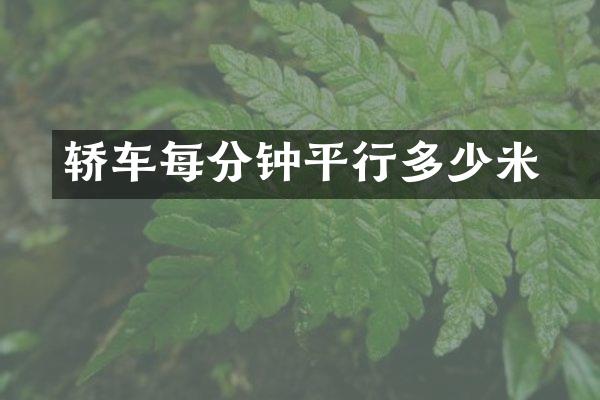 轿车每分钟平圴行多少米