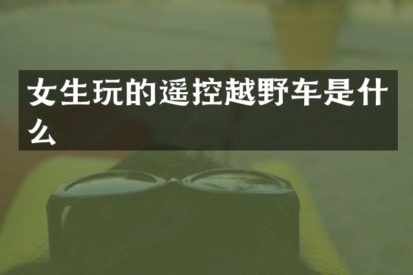 女生玩的遥控越野车是什么