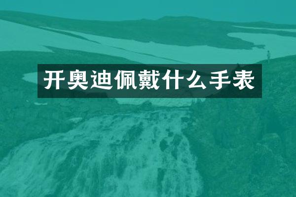 开奥迪佩戴什么手表