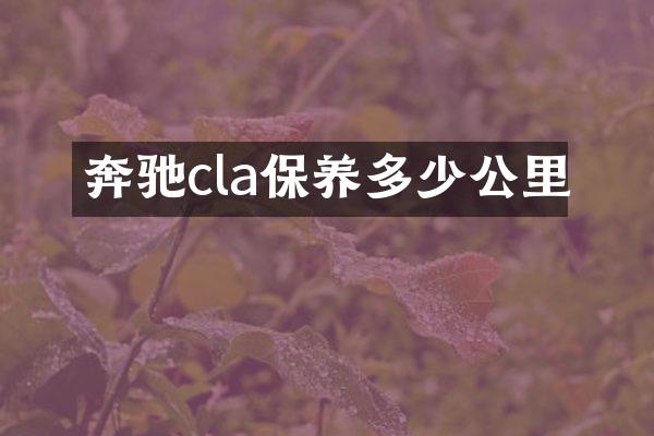 奔驰cla保养多少公里
