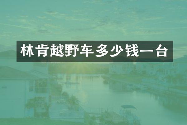 林肯越野车多少钱一台
