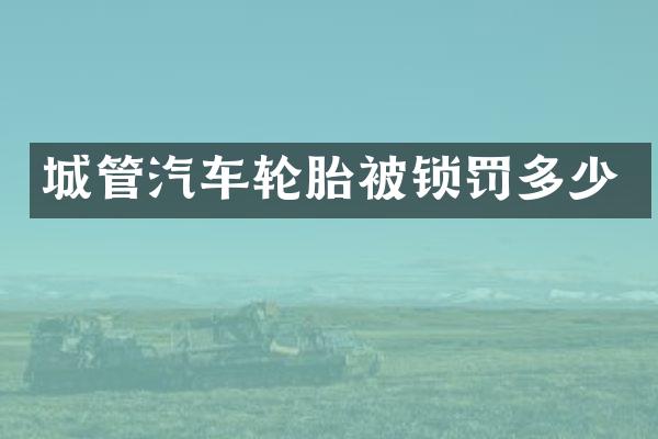 城管汽车轮胎被锁罚多少