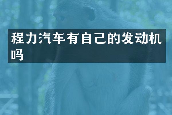 程力汽车有自己的发动机吗