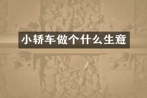 小轿车做个什么生意