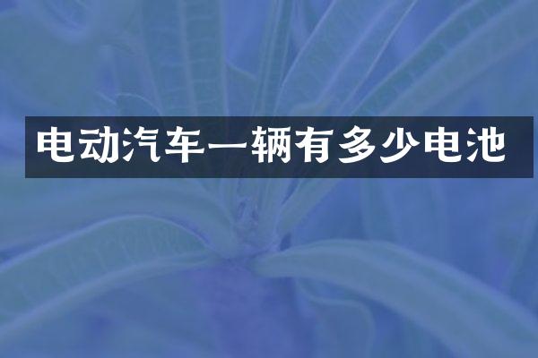 电动汽车一辆有多少电池