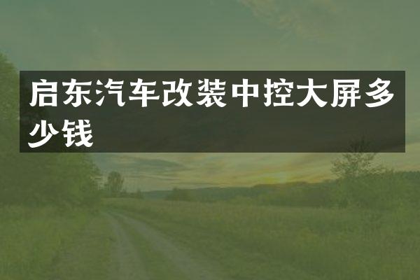 启东汽车改装中控大屏多少钱