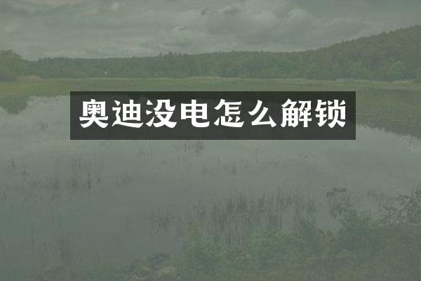 奥迪没电怎么解锁