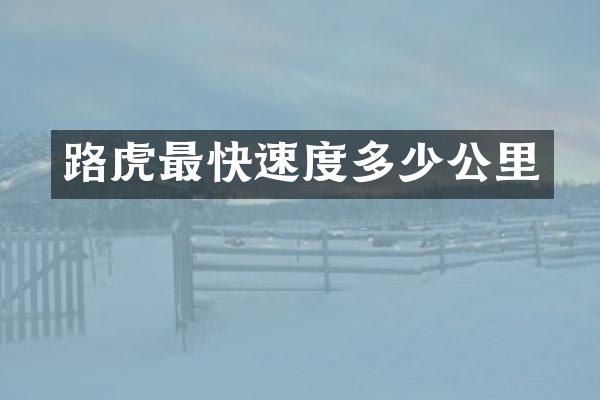 路虎最快速度多少公里