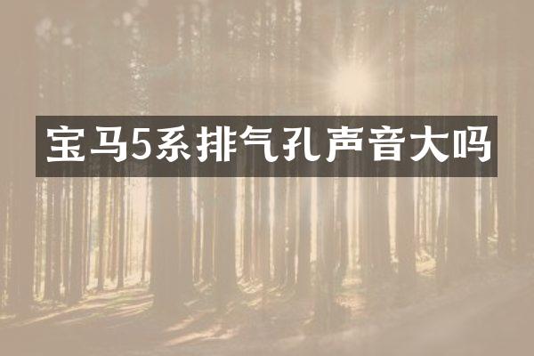 宝马5系排气孔声音大吗