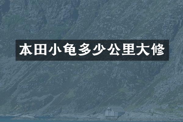 本田小龟多少公里大修
